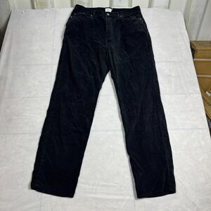 Calvin Klein Mens Chino Pants Black Corduroy Straight 5-Pocket Outdoor Size 14